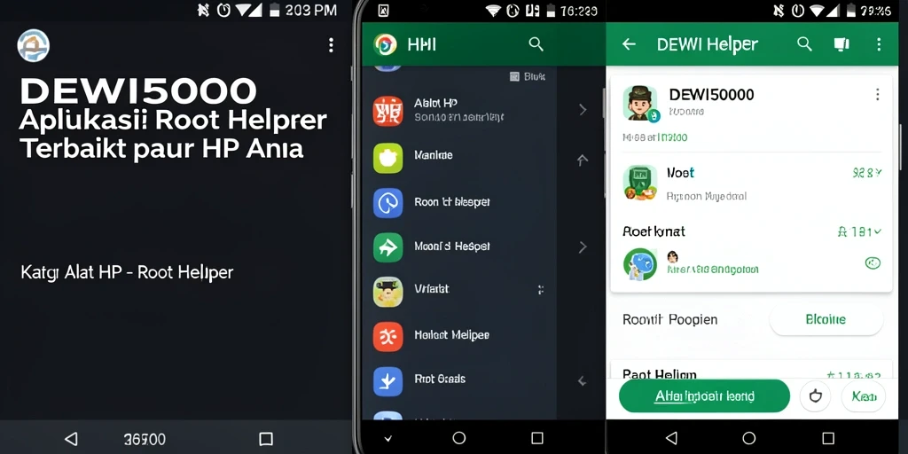 Antarmuka DEWI5000 yang intuitif untuk proses rooting.
