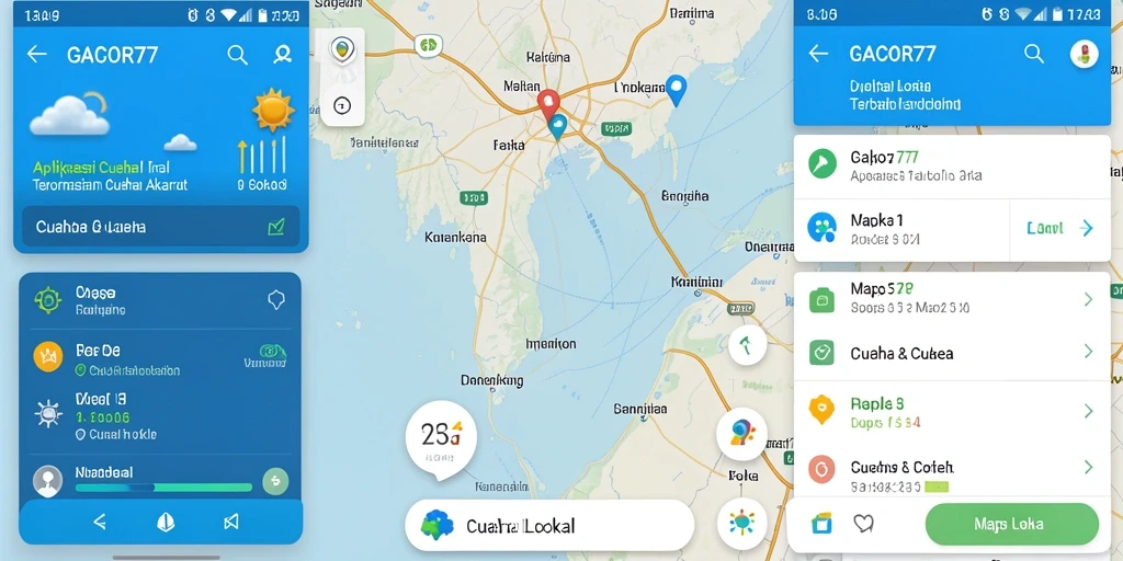 Tampilan antarmuka pengguna GACOR77 untuk informasi cuaca lokal.