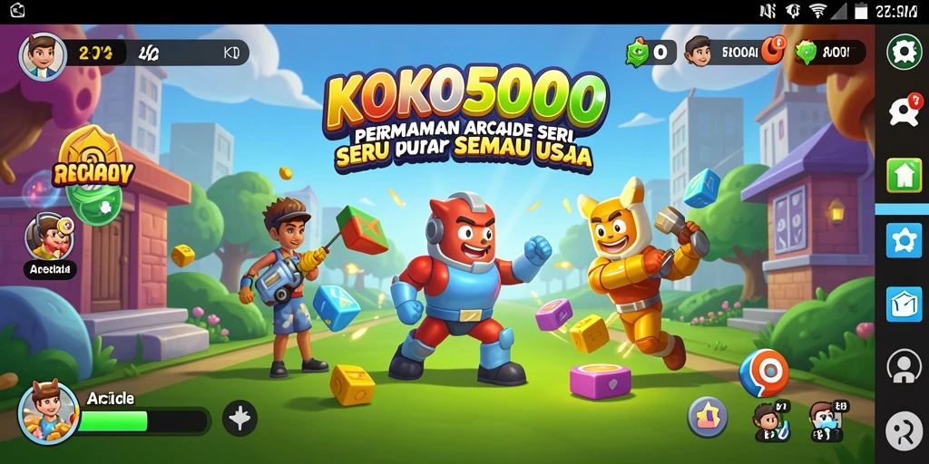 Antarmuka permainan KOKO5000 yang menarik dan penuh warna.