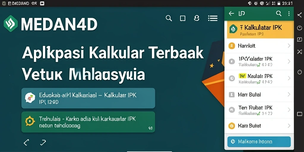 Screenshot MEDAN4D menampilkan antarmuka Kalkulator IPK yang intuitif dan informatif.