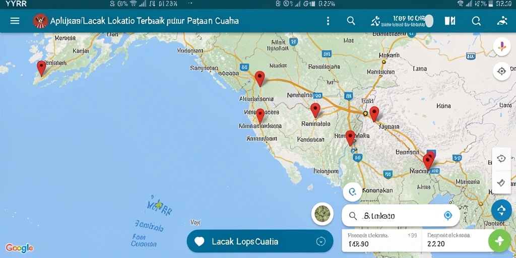Antarmuka aplikasi Lacak Lokasi YYRR menampilkan informasi yang jelas dan akurat.